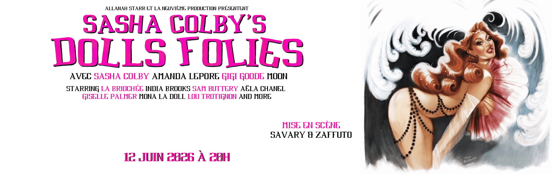Sasha Colby S  - Dolls Folies - 12 Juin 2026 - Folies Bergère - Billetterie - Paris